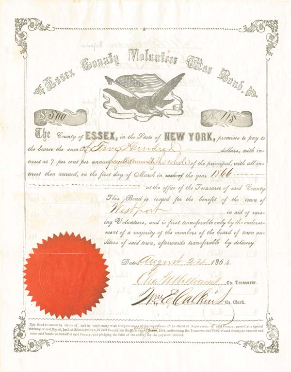 Essex County Volunteer War Bond